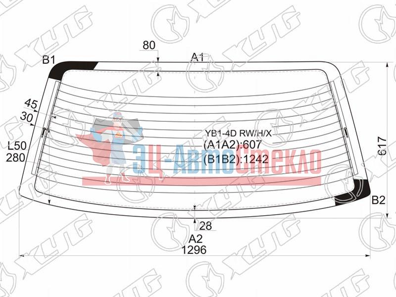 Стекло заднее с обогревом SUZUKI BALENO /CULTUS CRESCENT /ESTEEM 4D SED 95-02
