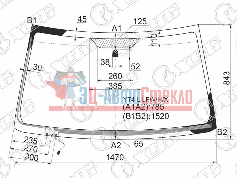 Стекло лобовое с обогревом щеток SUZUKI ESCUDO /GRAND VITARA SUV 3 /5D 05-15