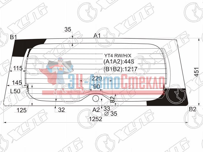 Стекло заднее с обогревом SUZUKI ESCUDO /GRAND VITARA SUV 3 /5D 05-15
