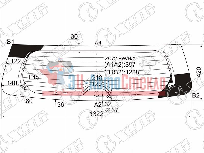 Стекло заднее с обогревом SUZUKI SWIFT 5D HBK 11-17